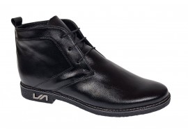 Ghete dama negre casual din piele naturala - G01NBOXN